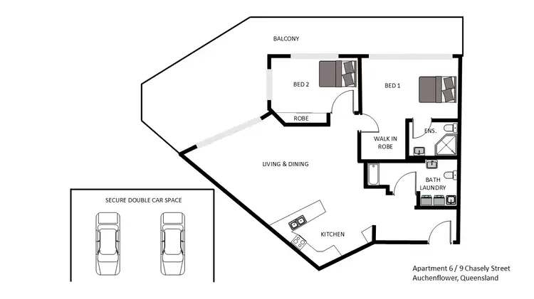 Floorplan of Homely apartment listing, 6/9 Chasely Street, Auchenflower QLD 4066