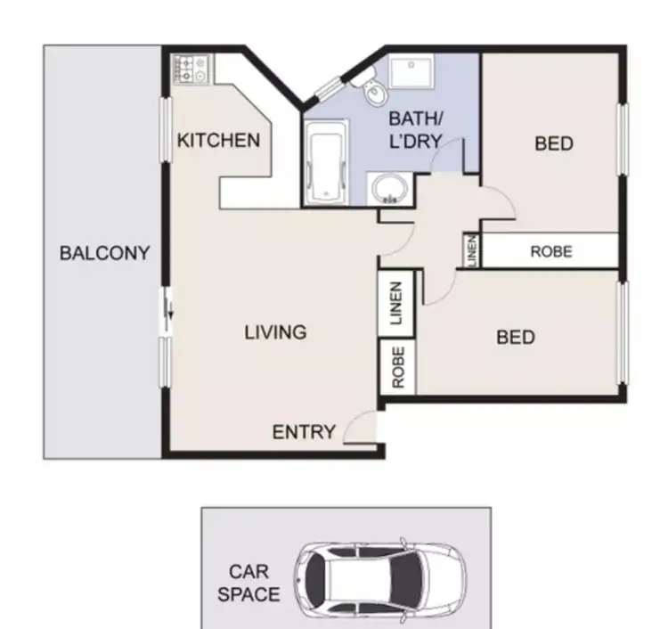 Floorplan of Homely unit listing, 14/6 Heard Street, Mawson ACT 2607