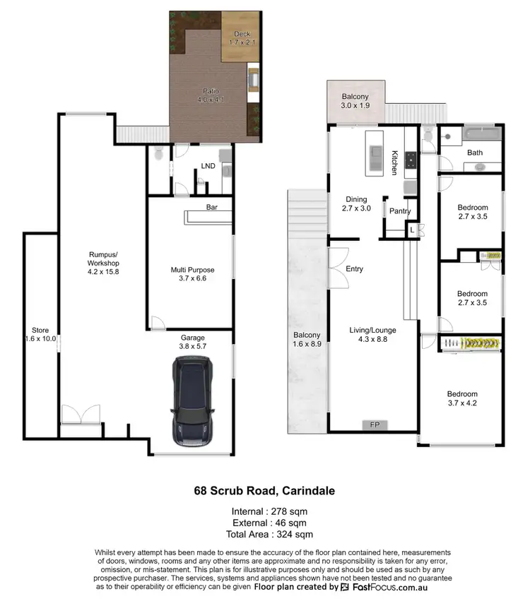 Floorplan of Homely house listing, 68 Scrub Road, Carindale QLD 4152