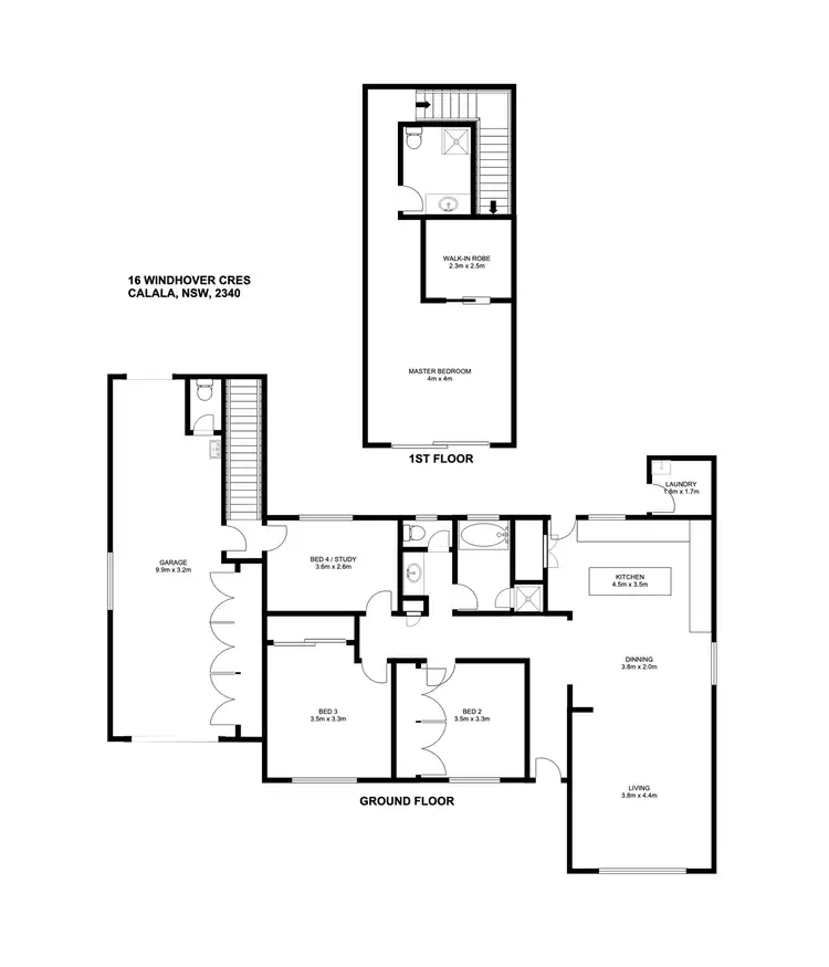 Floorplan of Homely house listing, 16 Windhover Crescent, Calala NSW 2340