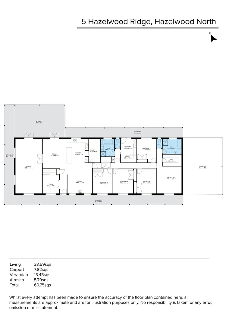 Floorplan of Homely house listing, 5 Hazelwood Ridge, Hazelwood North VIC 3840