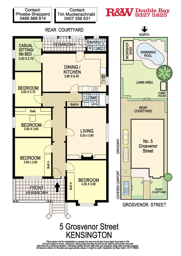 Floorplan of Homely house listing, 5 Grosvenor Street, Kensington NSW 2033