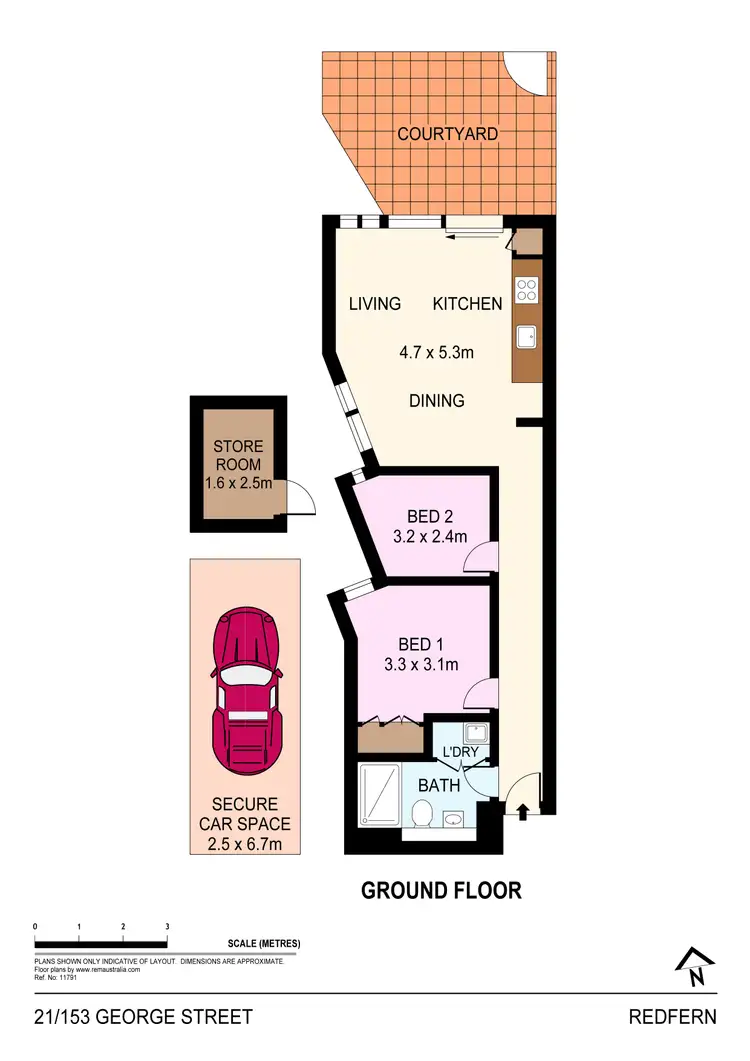 Floorplan of Homely apartment listing, 21/153 George St, Redfern NSW 2016
