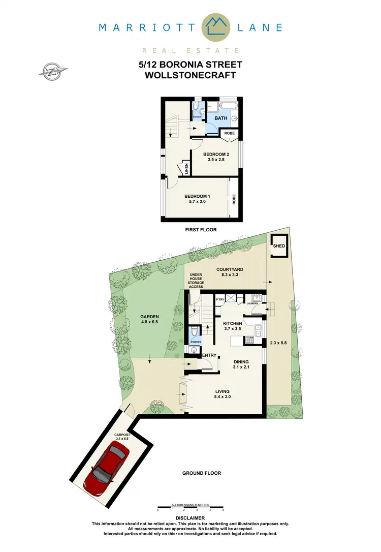 Floorplan of Homely townhouse listing, 5/12 Boronia Street, Wollstonecraft NSW 2065