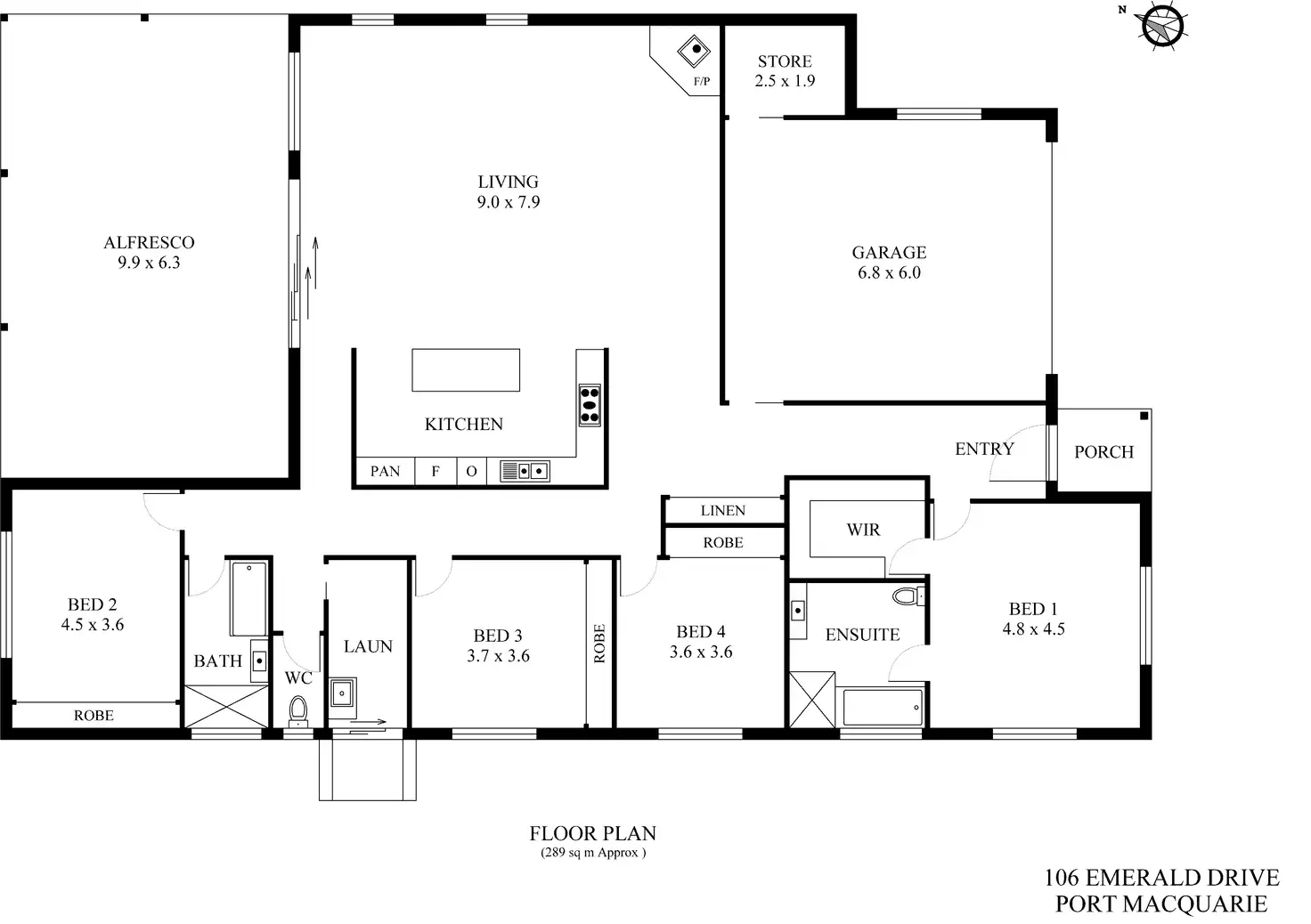 Floorplan of Homely house listing, 106 Emerald Drive, Port Macquarie NSW 2444