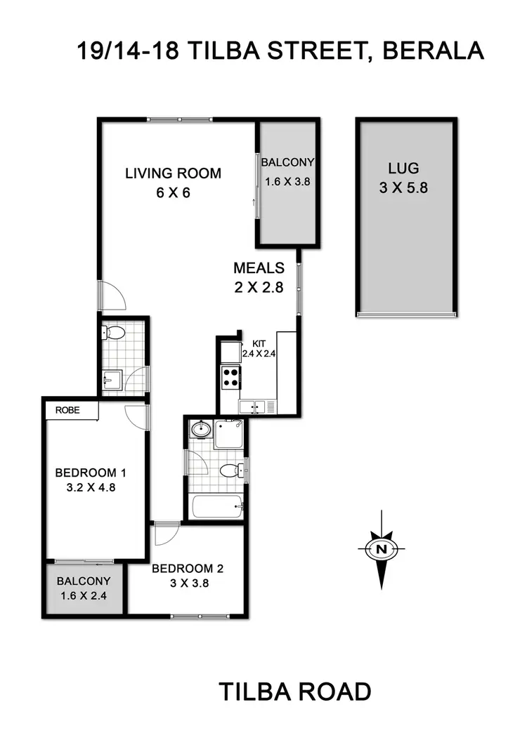 Floorplan of Homely apartment listing, 19/14-18 Tilba Street, Berala NSW 2141