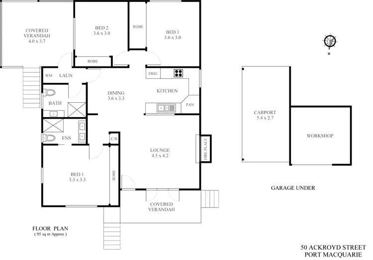 Floorplan of Homely house listing, 50 Ackroyd Street, Port Macquarie NSW 2444