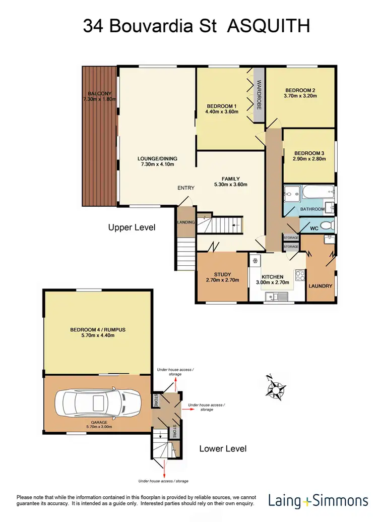 Floorplan of Homely house listing, 34 Bouvardia Street, Asquith NSW 2077