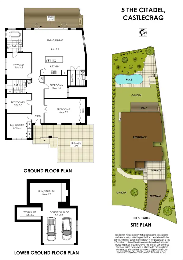 Floorplan of Homely house listing, 5 The Citadel, Castlecrag NSW 2068