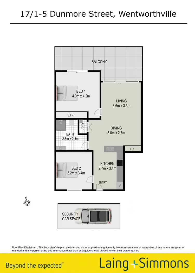 Floorplan of Homely unit listing, 17/1-5 Dunmore Street, Wentworthville NSW 2145