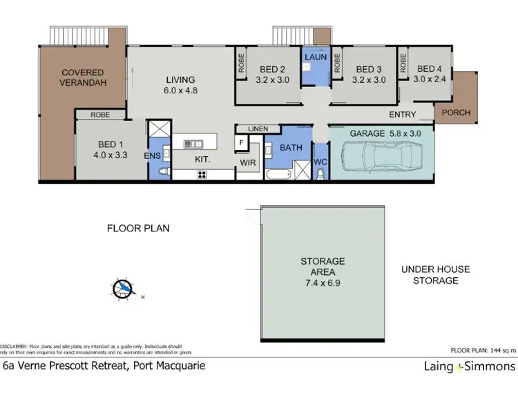 Floorplan of Homely semi-detached listing, 6A Verne Prescott Retreat, Port Macquarie NSW 2444