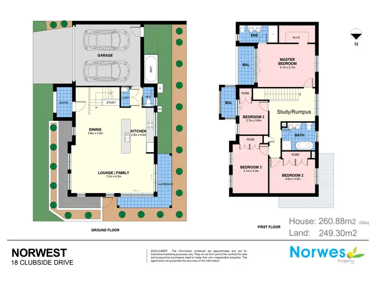 Floorplan of Homely house listing, 18 Clubside Drive, Norwest NSW 2153