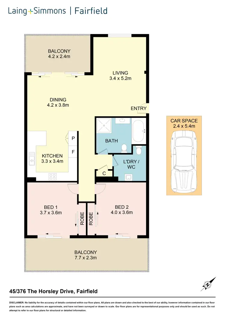 Floorplan of Homely unit listing, 45/376 THE HORSLEY DRIVE, Fairfield NSW 2165