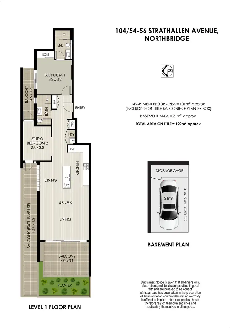 Floorplan of Homely apartment listing, 104/54-56 Strathallen Avenue, Northbridge NSW 2063
