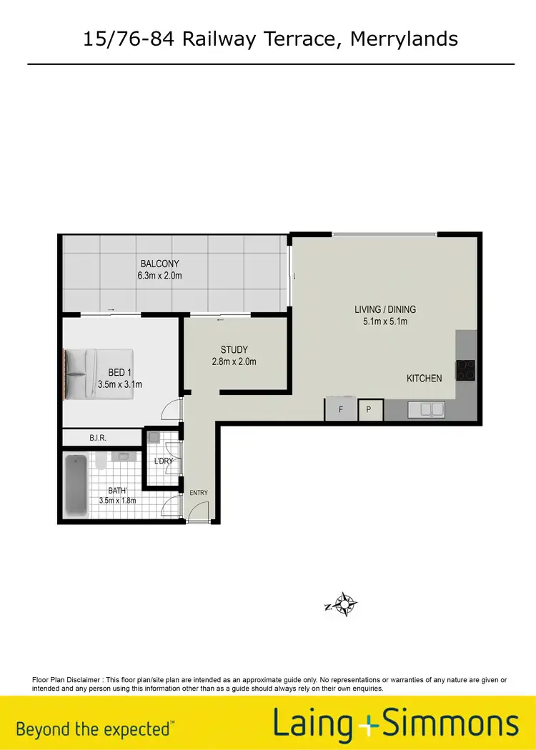 Floorplan of Homely unit listing, 15/76-84 Railway Terrace, Merrylands NSW 2160