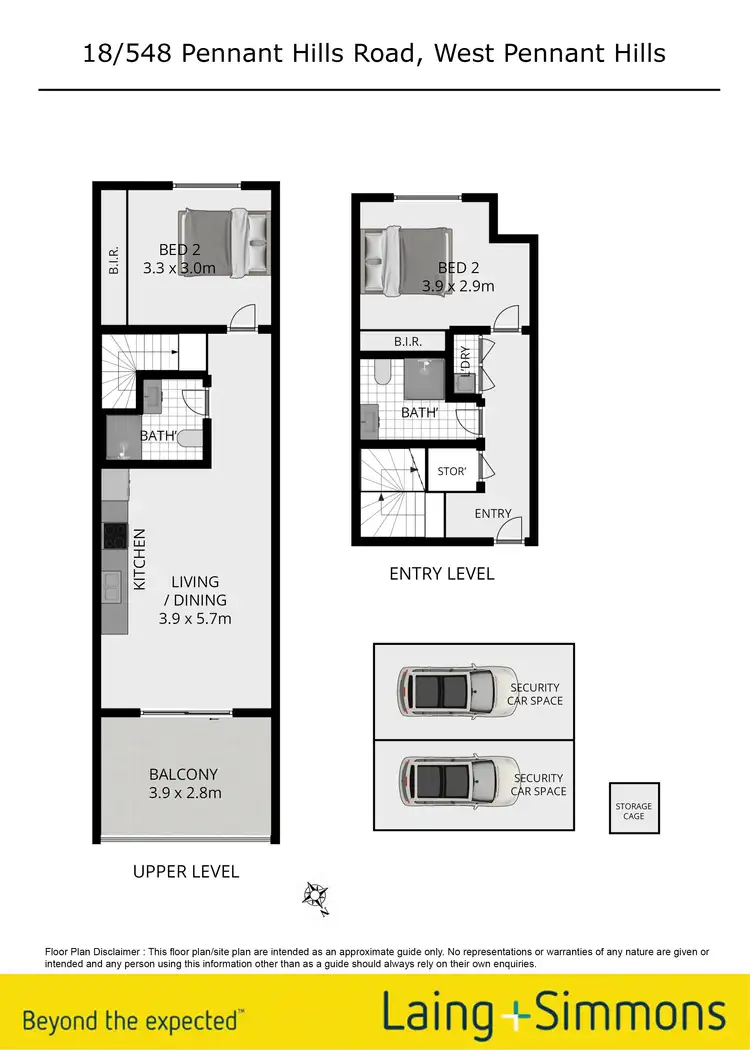 Floorplan of Homely unit listing, 18/548 Pennant Hills Road, West Pennant Hills NSW 2125