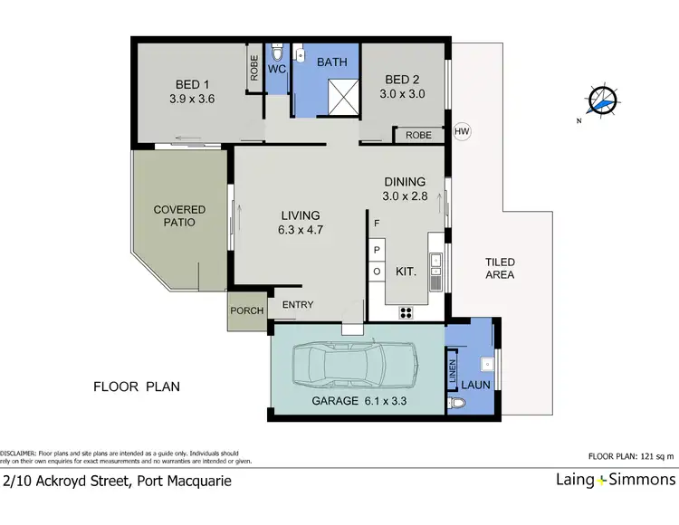 Floorplan of Homely villa listing, 2/10 Ackroyd Street, Port Macquarie NSW 2444