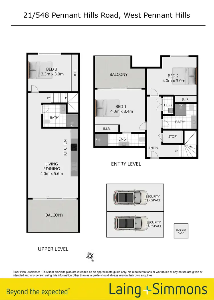 Floorplan of Homely unit listing, 21/548 Pennant Hills Road, West Pennant Hills NSW 2125
