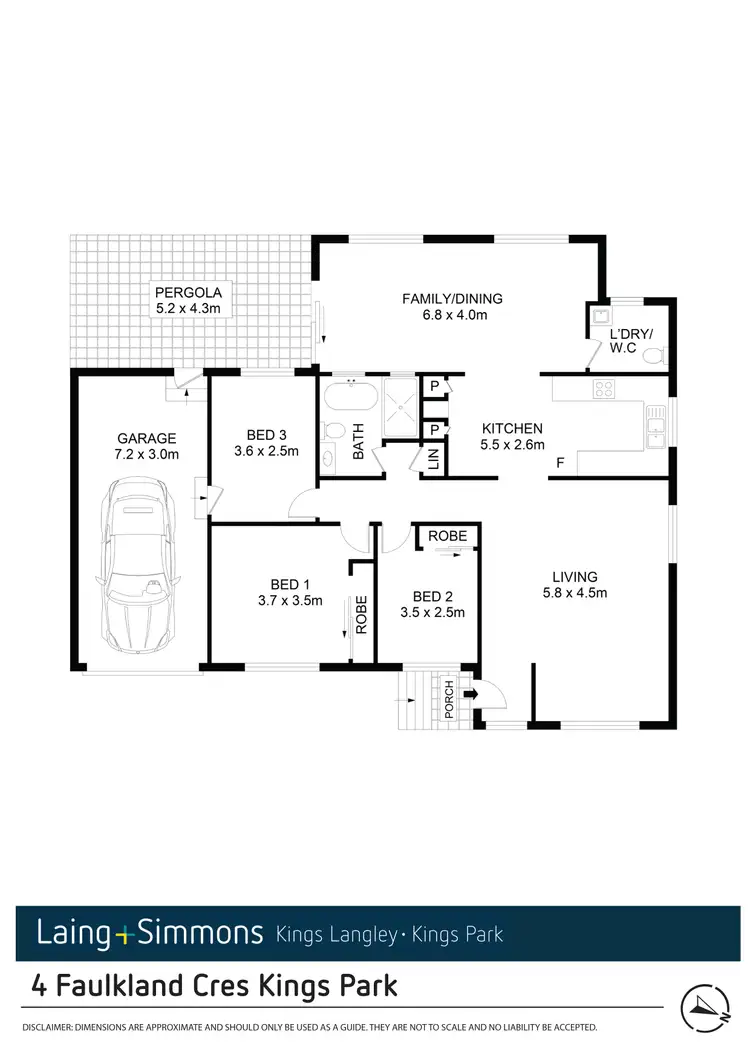 Floorplan of Homely house listing, 4 Faulkland Cres, Kings Park NSW 2148