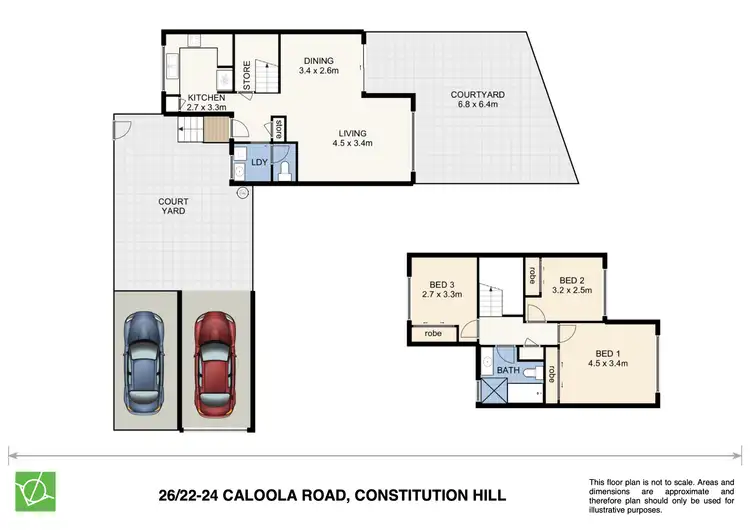Floorplan of Homely townhouse listing, 26/22-24 Caloola Road, Constitution Hill NSW 2145