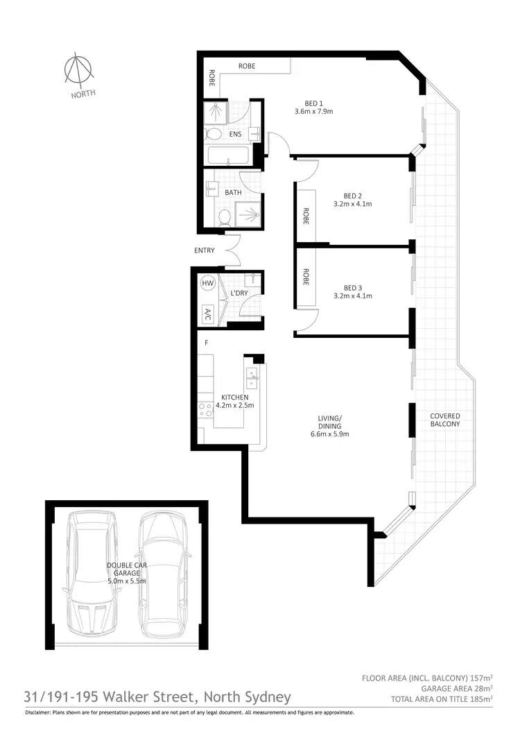 Floorplan of Homely unit listing, 31/191-195 Walker Street, North Sydney NSW 2060