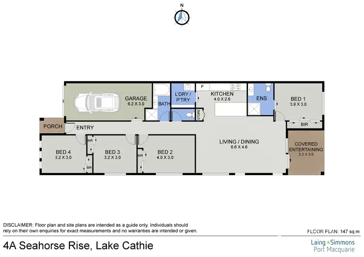 Floorplan of Homely semi-detached listing, 4A Seahorse Rise, Lake Cathie NSW 2445