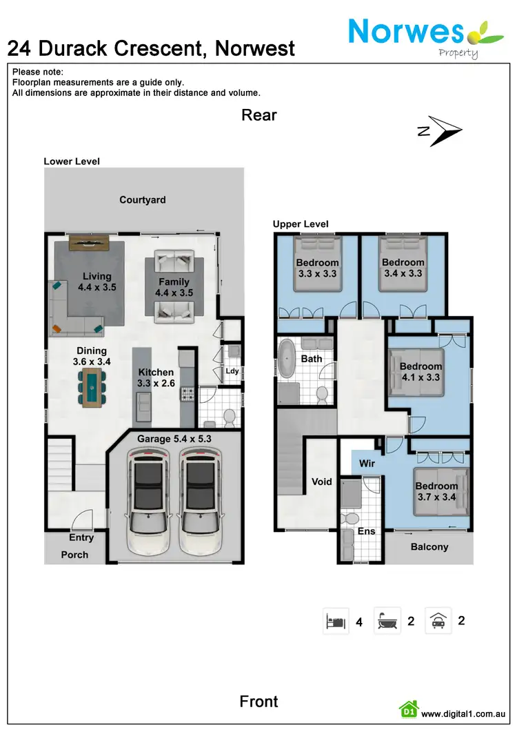 Floorplan of Homely house listing, 24 Durack Cres, Norwest NSW 2153
