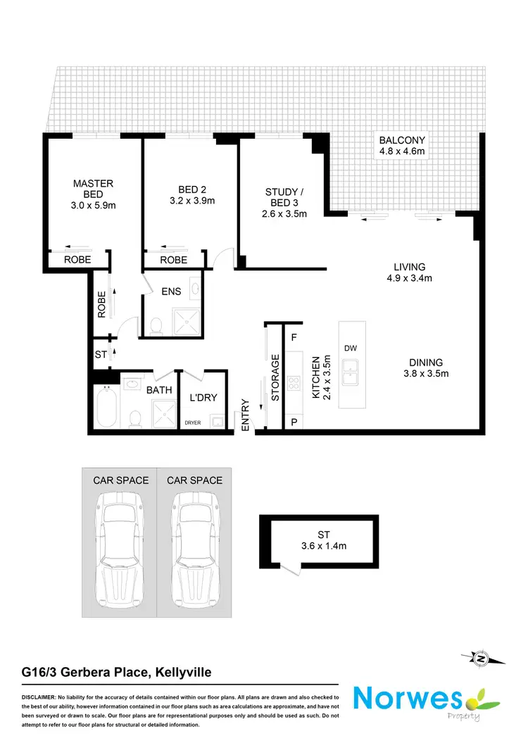 Floorplan of Homely apartment listing, G16/3 Gerbera place, Kellyville NSW 2155