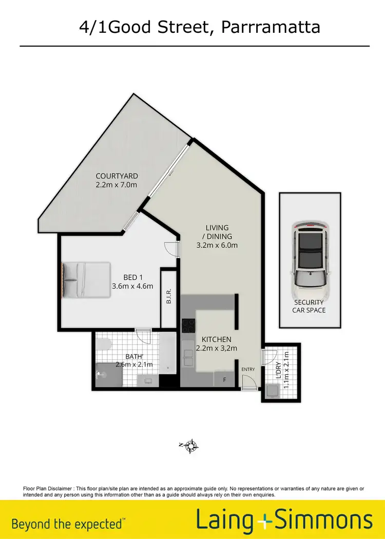 Floorplan of Homely unit listing, 4/1 Good Street, Parramatta NSW 2150
