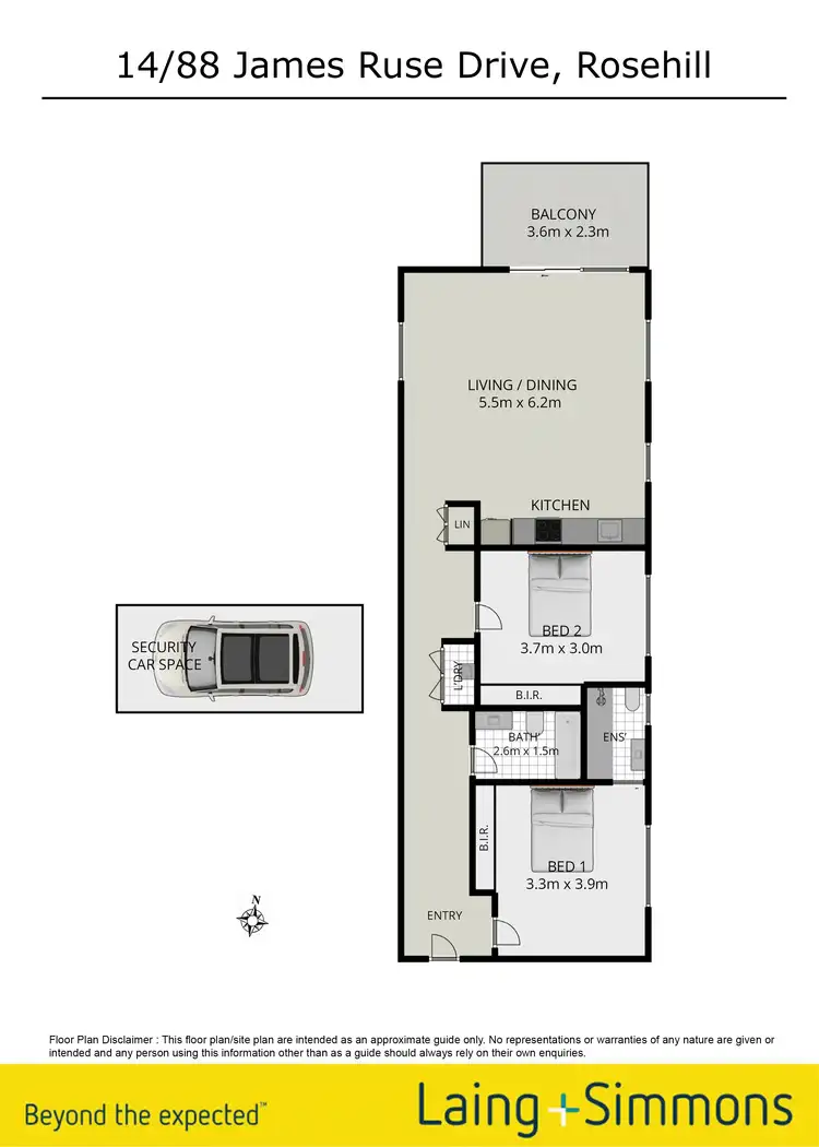 Floorplan of Homely unit listing, 14/88 James Ruse Drive, Rosehill NSW 2142