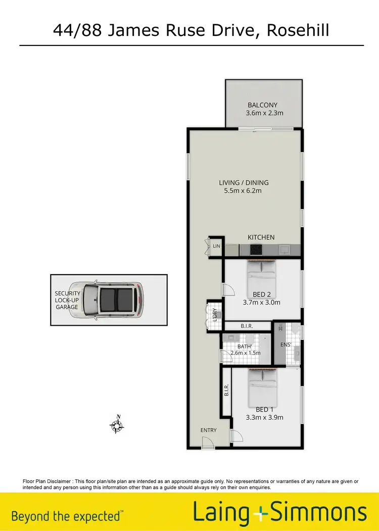 Floorplan of Homely unit listing, 44/88 James Ruse Drive, Rosehill NSW 2142