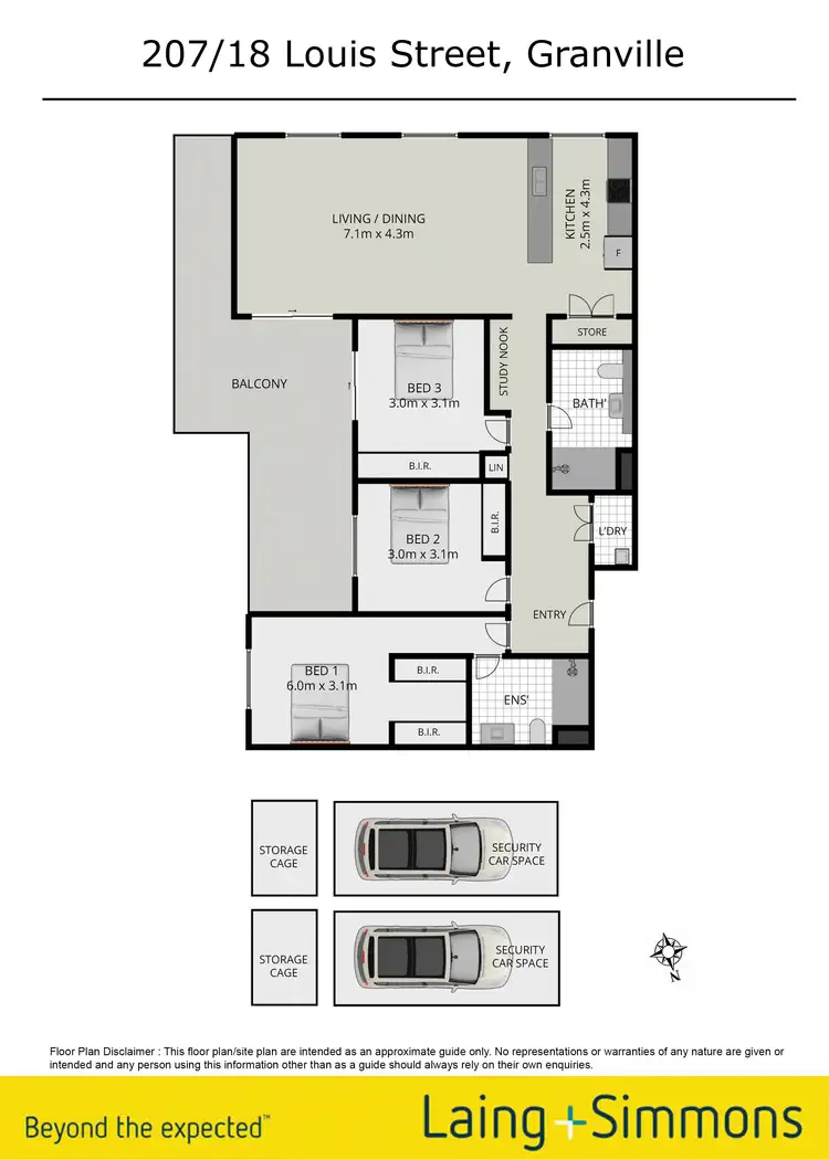 Floorplan of Homely unit listing, 207/18-20 Louis Street, Granville NSW 2142