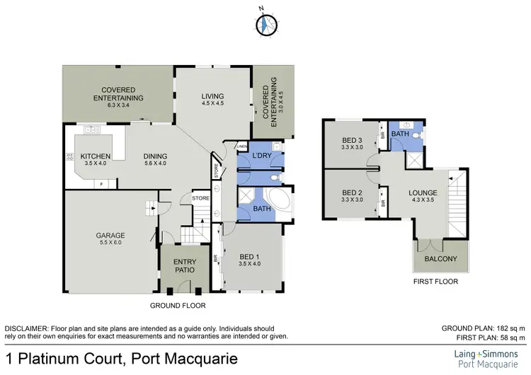 Floorplan of Homely house listing, 1 Platinum Court, Port Macquarie NSW 2444