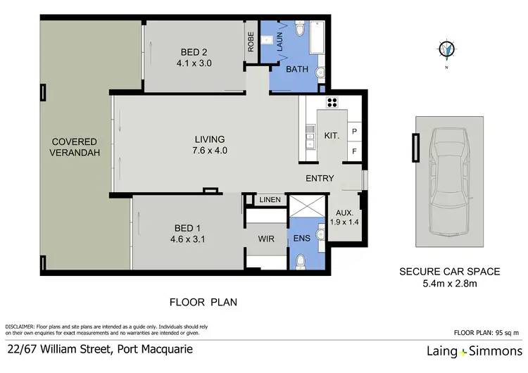 Floorplan of Homely unit listing, 22/67 William Street, Port Macquarie NSW 2444