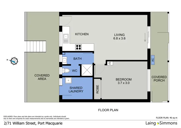 Floorplan of Homely unit listing, 2/71 William Street, Port Macquarie NSW 2444