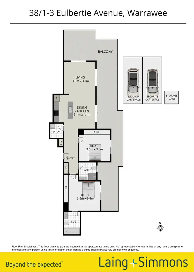 Floorplan of Homely unit listing, 38/1 Eulbertie Avenue, Warrawee NSW 2074