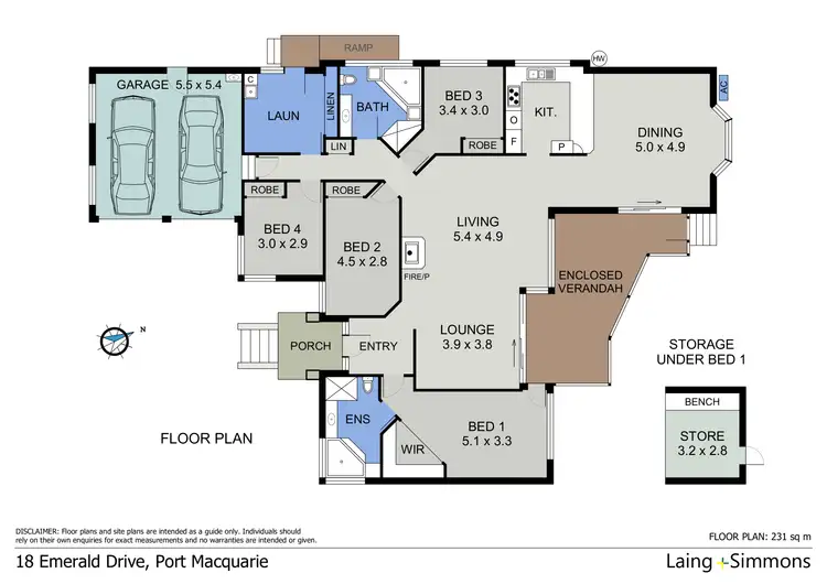 Floorplan of Homely house listing, 18 Emerald Drive, Port Macquarie NSW 2444