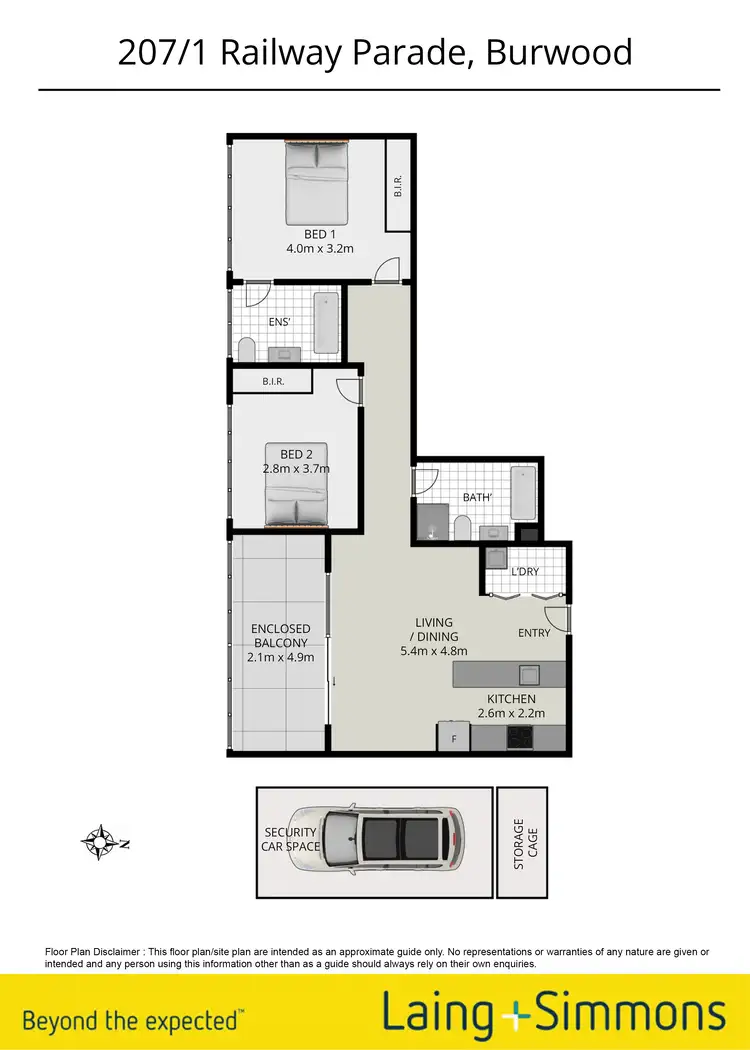 Floorplan of Homely unit listing, 207/1 Railway Parade, Burwood NSW 2134