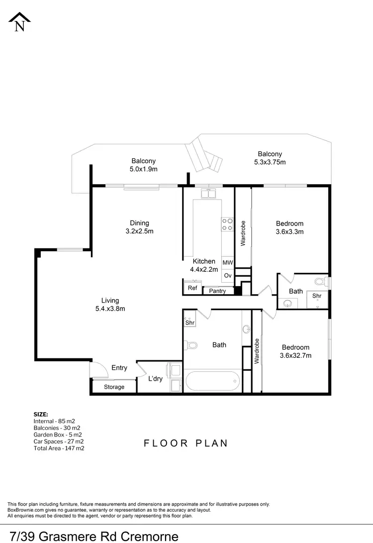Floorplan of Homely unit listing, 7/39 Grasmere Road, Cremorne NSW 2090