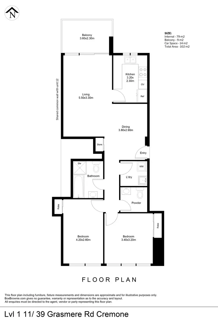 Floorplan of Homely unit listing, 11/39 Grasmere Road, Cremorne NSW 2090