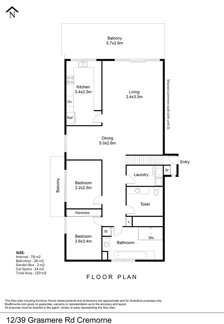 Floorplan of Homely unit listing, 12/39 Grasmere Road, Cremorne NSW 2090