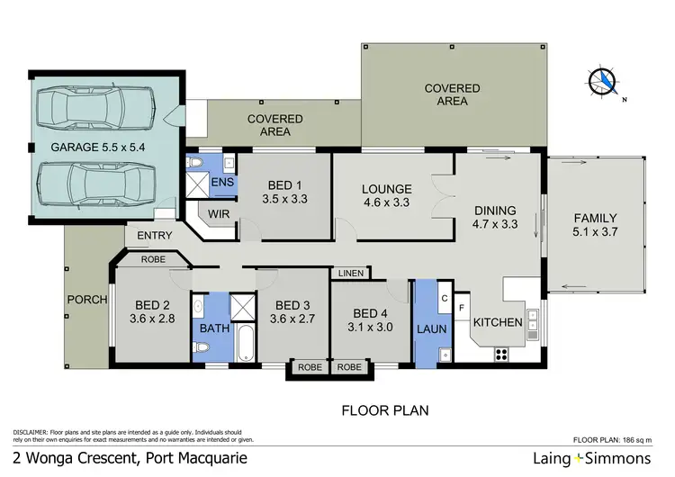 Floorplan of Homely house listing, 2 Wonga Crescent, Port Macquarie NSW 2444