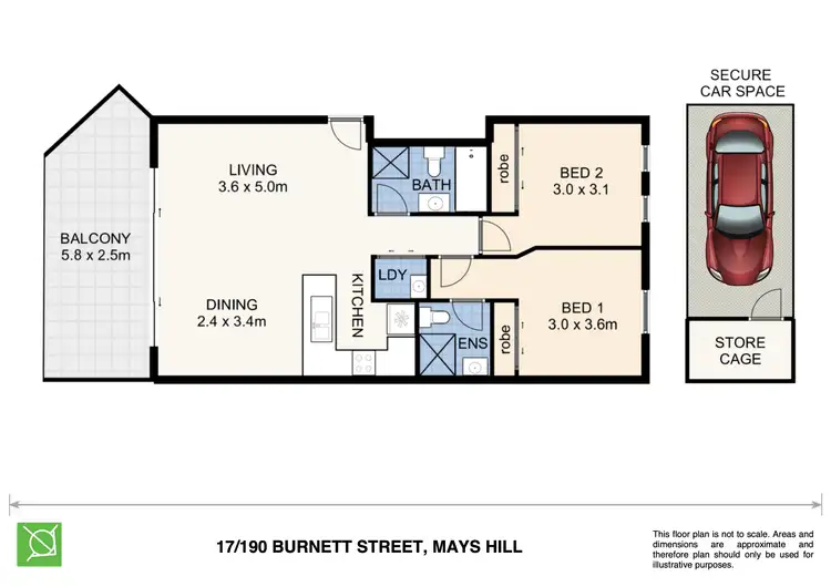 Floorplan of Homely unit listing, 17/190-194 Burnett Street, Mays Hill NSW 2145