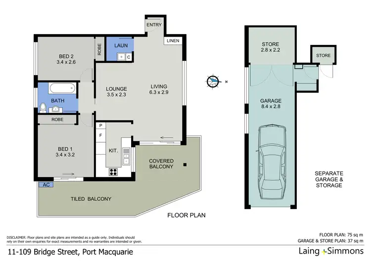 Floorplan of Homely unit listing, 11/109 Bridge Street, Port Macquarie NSW 2444