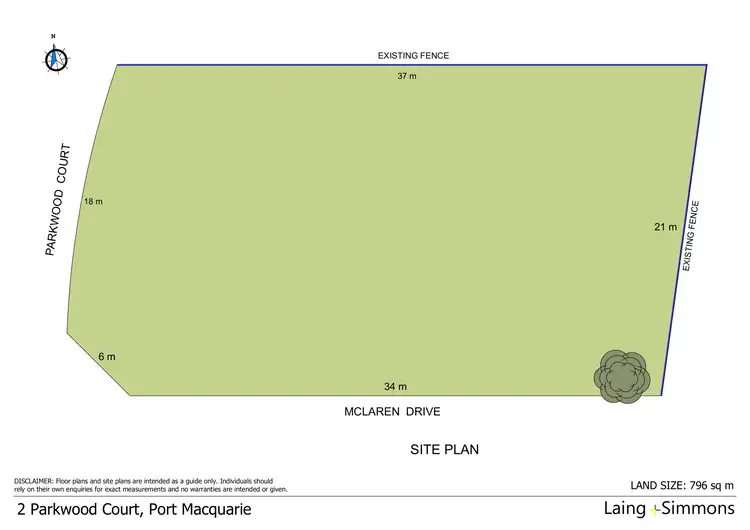 Floorplan of Homely land listing, 2 Parkwood Court, Port Macquarie NSW 2444