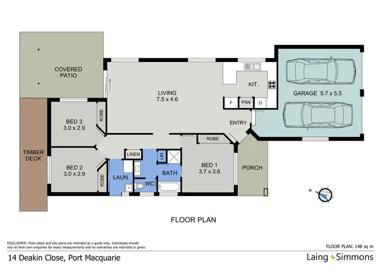 Floorplan of Homely house listing, 14 Deakin Close, Port Macquarie NSW 2444