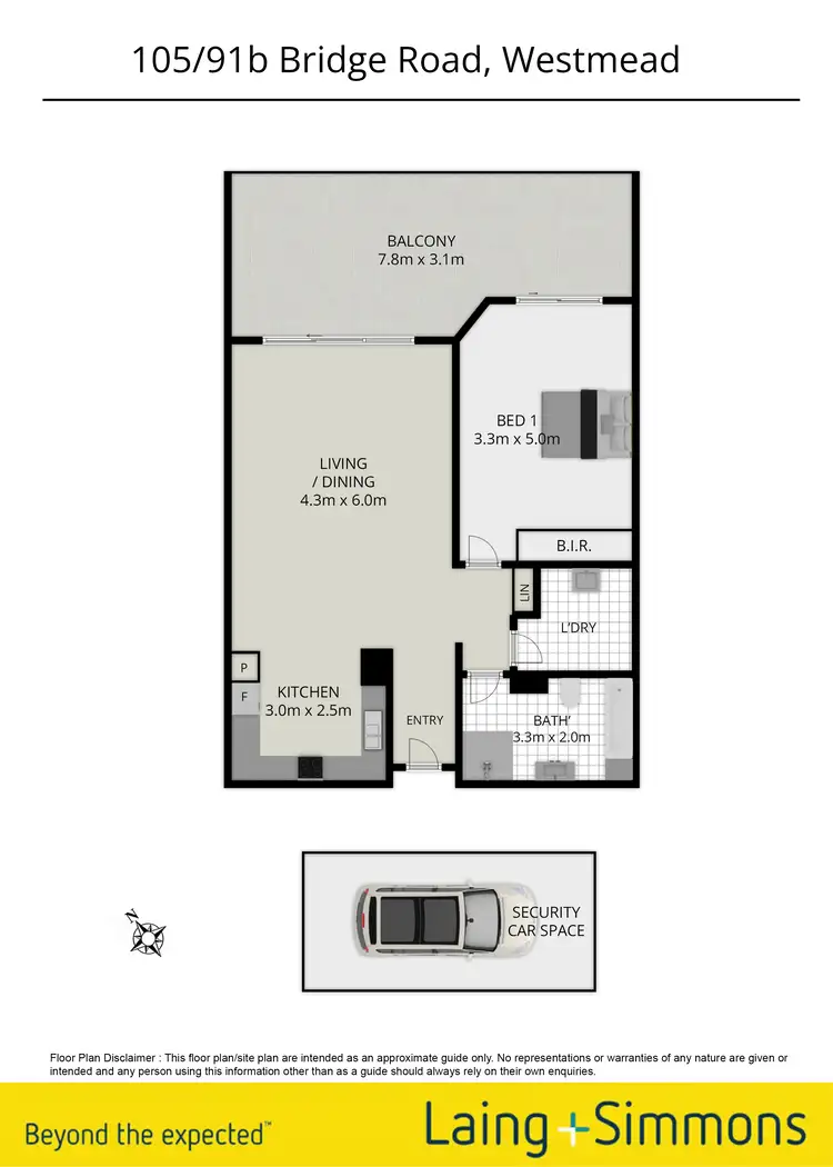 Floorplan of Homely unit listing, 105/91b Bridge Road, Westmead NSW 2145