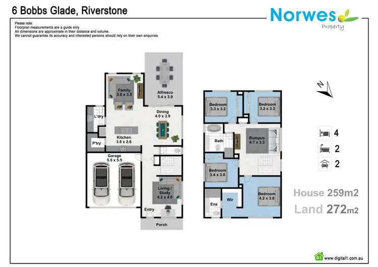 Floorplan of Homely house listing, 6 Bobbs Glade, Riverstone NSW 2765