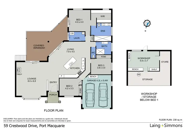 Floorplan of Homely house listing, 59 Crestwood Drive, Port Macquarie NSW 2444