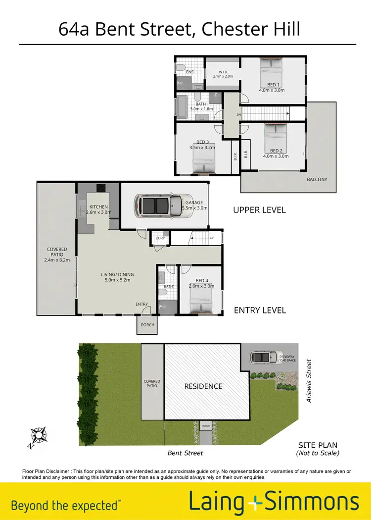Floorplan of Homely semi-detached listing, 64a Bent Street, Chester Hill NSW 2162